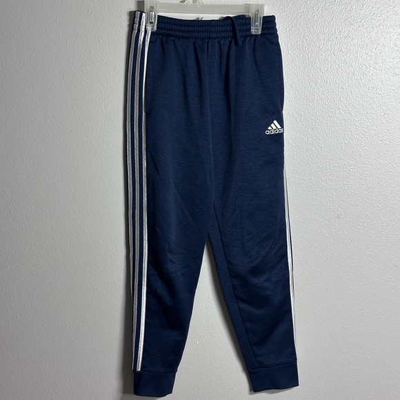 Adidas Kids Navy Blue Sweat Pants Joggers Youth size (10/12) - Picture 1 of 7